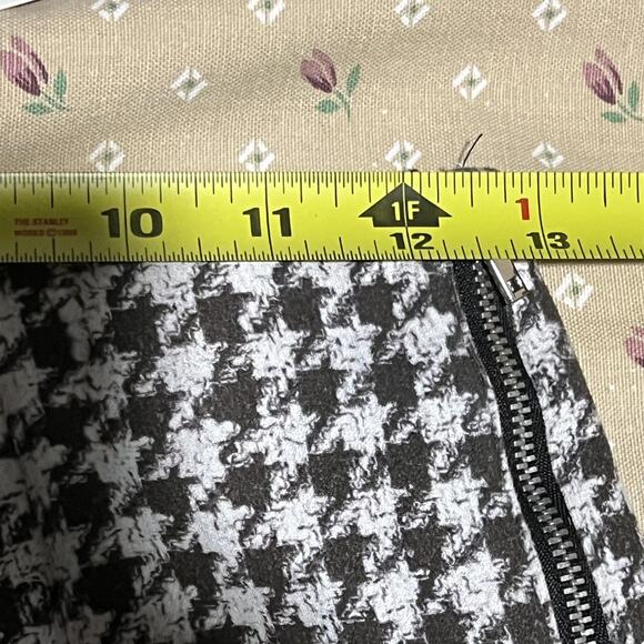 Zara Pants Womens Medium Black White Houndstooth High Rise Legging Join Life - Picture 7 of 9